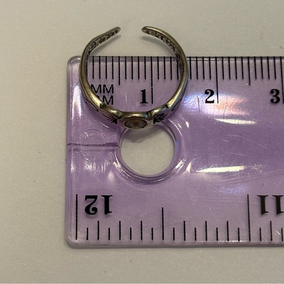 SHUBE’S Southwestern Sterling Silver Sleeping Beauty Pinky / Toe Ring - size 5 - Picture 7 of 8
